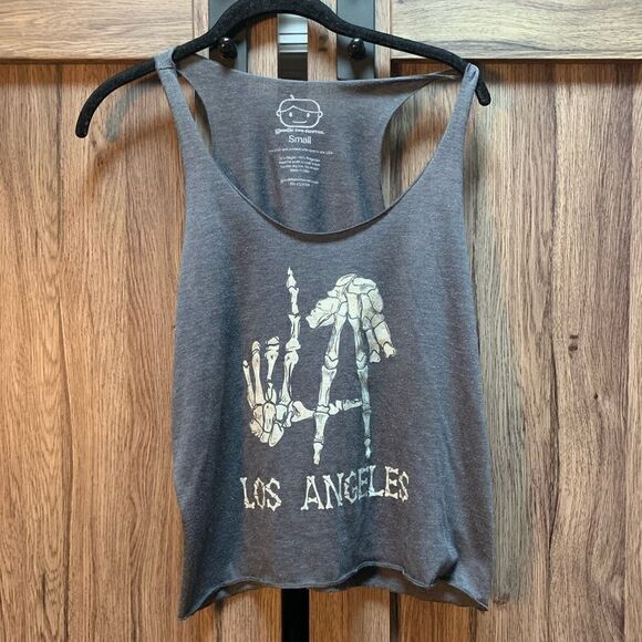 Goody Two Sleeves Los Angeles Racer Back Tank Top - Picture 1 of 3